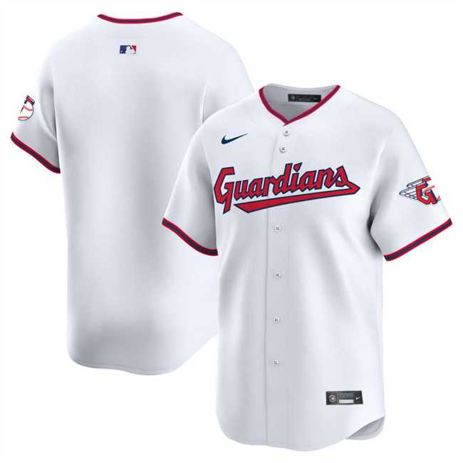 Mens Cleveland Guardians Blank White Home Limited Stitched Jersey Dzhi->cleveland guardians->MLB Jersey